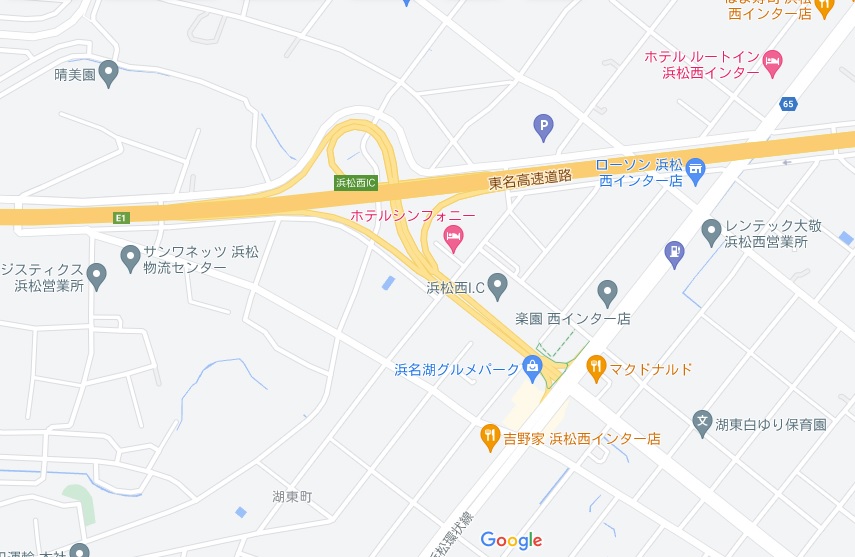 インターチェンジ：浜松西インターチェンジ　34m