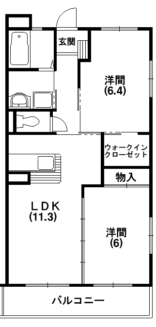 エスポワールミシマF 間取り
