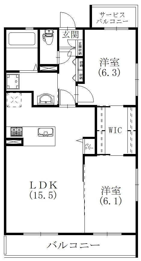 ワトモ 北側バルコニー室外機置場