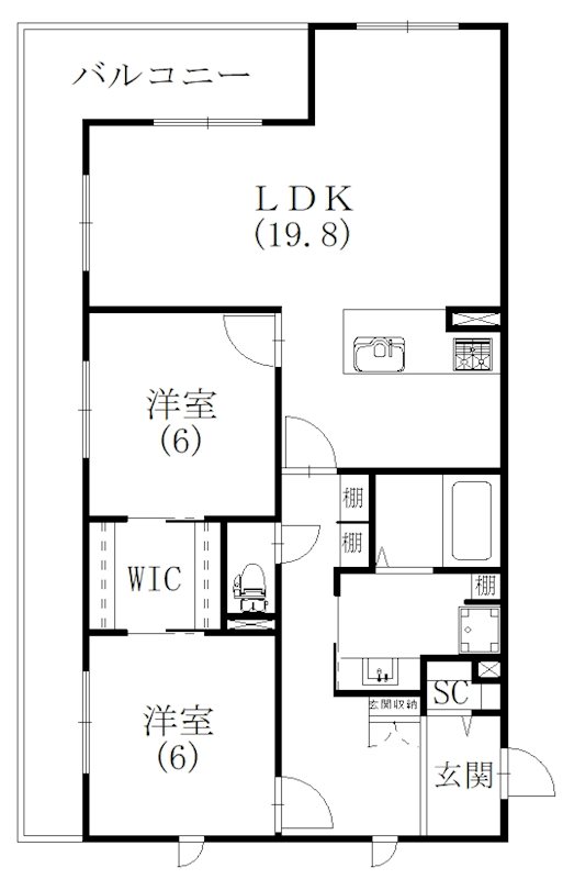 (仮称）菊川市加茂_第2ドゥプランニングマンション 間取り